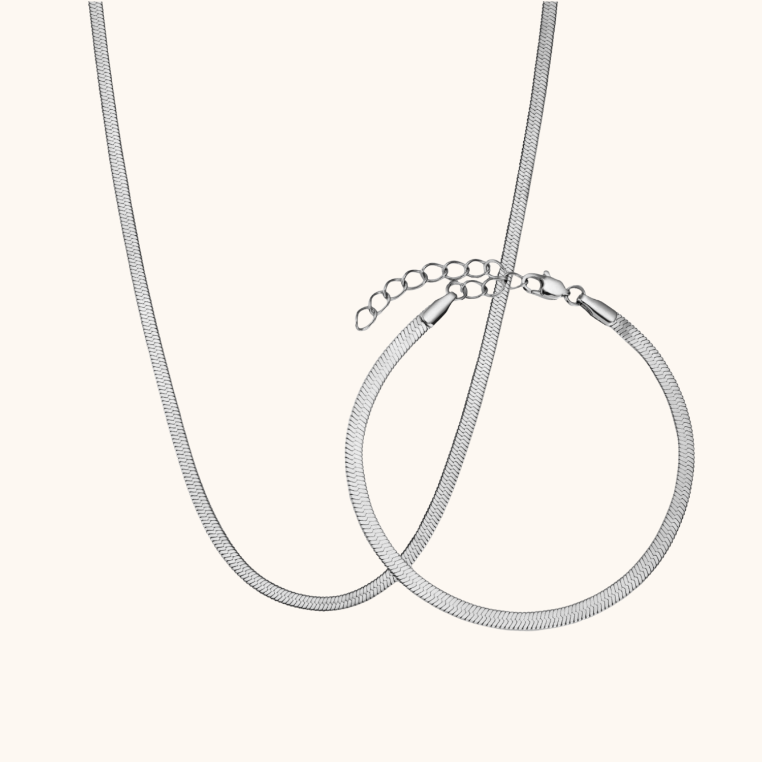 Pakketje 'Sieradenset Chain' middel zilver